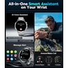 image:imageLIGE Military Smart Watches for Men2 Bands1000mAh185 HD Large Screen Smartwatch Flashlight110 Sports ModesIP68 WaterproofSleep Monitor Fitness Tracker Watch for Android iOSMatte BlackEF13FJ
