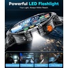 image:imageLIGE Military Smart Watches for Men2 Bands1000mAh185 HD Large Screen Smartwatch Flashlight110 Sports ModesIP68 WaterproofSleep Monitor Fitness Tracker Watch for Android iOSMatte BlackEF13E
