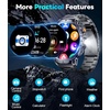 image:imageLIGE Military Smart Watches for Men2 Bands1000mAh185 HD Large Screen Smartwatch Flashlight110 Sports ModesIP68 WaterproofSleep Monitor Fitness Tracker Watch for Android iOSMatte BlackEF13E