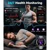 image:imageLIGE Military Smart Watches for Men2 Bands1000mAh185 HD Large Screen Smartwatch Flashlight110 Sports ModesIP68 WaterproofSleep Monitor Fitness Tracker Watch for Android iOSMatte BlackEF13E