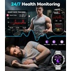 image:imageLIGE Military Smart Watches for Men2 Bands1000mAh185 HD Large Screen Smartwatch Flashlight110 Sports ModesIP68 WaterproofSleep Monitor Fitness Tracker Watch for Android iOSMatte BlackEF13FA