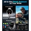image:imageLIGE Military Smart Watches for Men2 Bands1000mAh185 HD Large Screen Smartwatch Flashlight110 Sports ModesIP68 WaterproofSleep Monitor Fitness Tracker Watch for Android iOSMatte BlackEF13FA