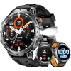 image:imageLIGE Military Smart Watches for Men2 Bands1000mAh185 HD Large Screen Smartwatch Flashlight110 Sports ModesIP68 WaterproofSleep Monitor Fitness Tracker Watch for Android iOSMatte BlackEF13B