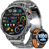 image:imageLIGE Military Smart Watches for Men2 Bands1000mAh185 HD Large Screen Smartwatch Flashlight110 Sports ModesIP68 WaterproofSleep Monitor Fitness Tracker Watch for Android iOSMatte BlackEF13FJ