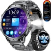 image:imageLIGE Military Smart Watches for Men2 Bands1000mAh185 HD Large Screen Smartwatch Flashlight110 Sports ModesIP68 WaterproofSleep Monitor Fitness Tracker Watch for Android iOSMatte BlackEF13E
