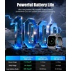 image:imageLIGE Military Smart Watch for Men3 Bands1000mAh2 HD Large Screen Smartwatch Flashlight110 Sports Modes Fitness Tracker Watch for Android iOSBlackblack