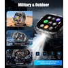 image:imageLIGE Military Smart Watch for Men3 Bands1000mAh2 HD Large Screen Smartwatch Flashlight110 Sports Modes Fitness Tracker Watch for Android iOSBlacklight black