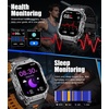 image:imageLIGE Military Smart Watch for Men3 Bands1000mAh2 HD Large Screen Smartwatch Flashlight110 Sports Modes Fitness Tracker Watch for Android iOSBlacklight black