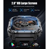 image:imageLIGE Military Smart Watch for Men3 Bands1000mAh2 HD Large Screen Smartwatch Flashlight110 Sports Modes Fitness Tracker Watch for Android iOSBlacklight black