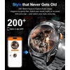 image:imageLIGE Military Smart Watches for Men Smartwatch with 730mAh162 AMOLED ScreenFlashlightHeart RateSleepCalling110 Sports Mode Rugged Mens Fitness Tracker Watch for Android iOSBlackblack