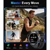 image:imageLIGE Military Smart Watches for Men Smartwatch with 730mAh162 AMOLED ScreenFlashlightHeart RateSleepCalling110 Sports Mode Rugged Mens Fitness Tracker Watch for Android iOSBlackblack