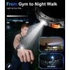 image:imageLIGE Military Smart Watches for Men Smartwatch with 730mAh162 AMOLED ScreenFlashlightHeart RateSleepCalling110 Sports Mode Rugged Mens Fitness Tracker Watch for Android iOSBlackblack