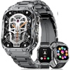 image:imageLIGE Military Smart Watch for Men3 Bands1000mAh2 HD Large Screen Smartwatch Flashlight110 Sports Modes Fitness Tracker Watch for Android iOSBlacklight black
