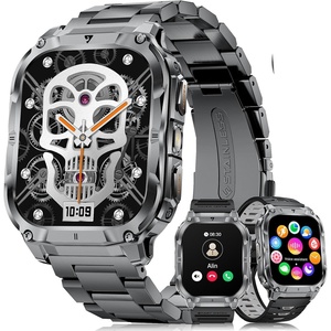 image:imageLIGE Military Smart Watch for Men3 Bands1000mAh2 HD Large Screen Smartwatch Flashlight110 Sports Modes Fitness Tracker Watch for Android iOSBlacklight black